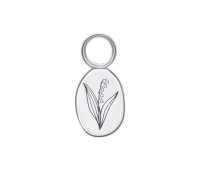 Lily of the Valley Birth Flower Silver Charms CH-339